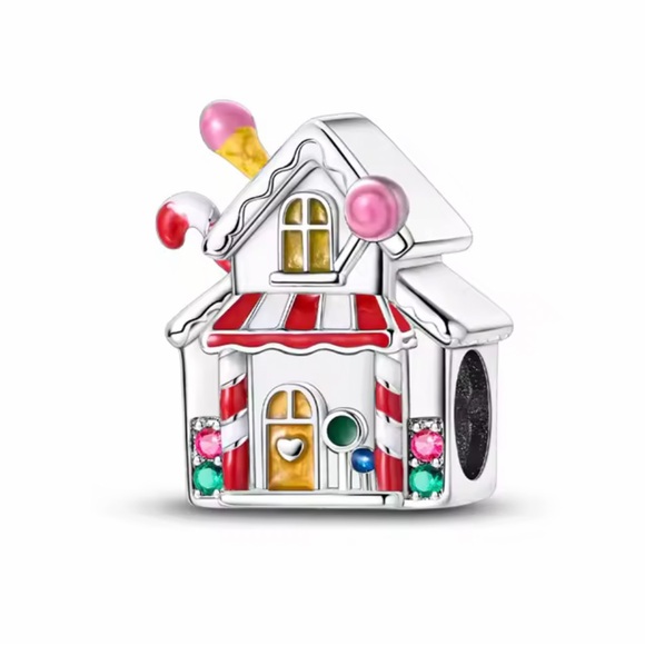 NWOT Christmas Festive Gingerbread House Charm Sterling Silver 925 - Picture 1 of 8